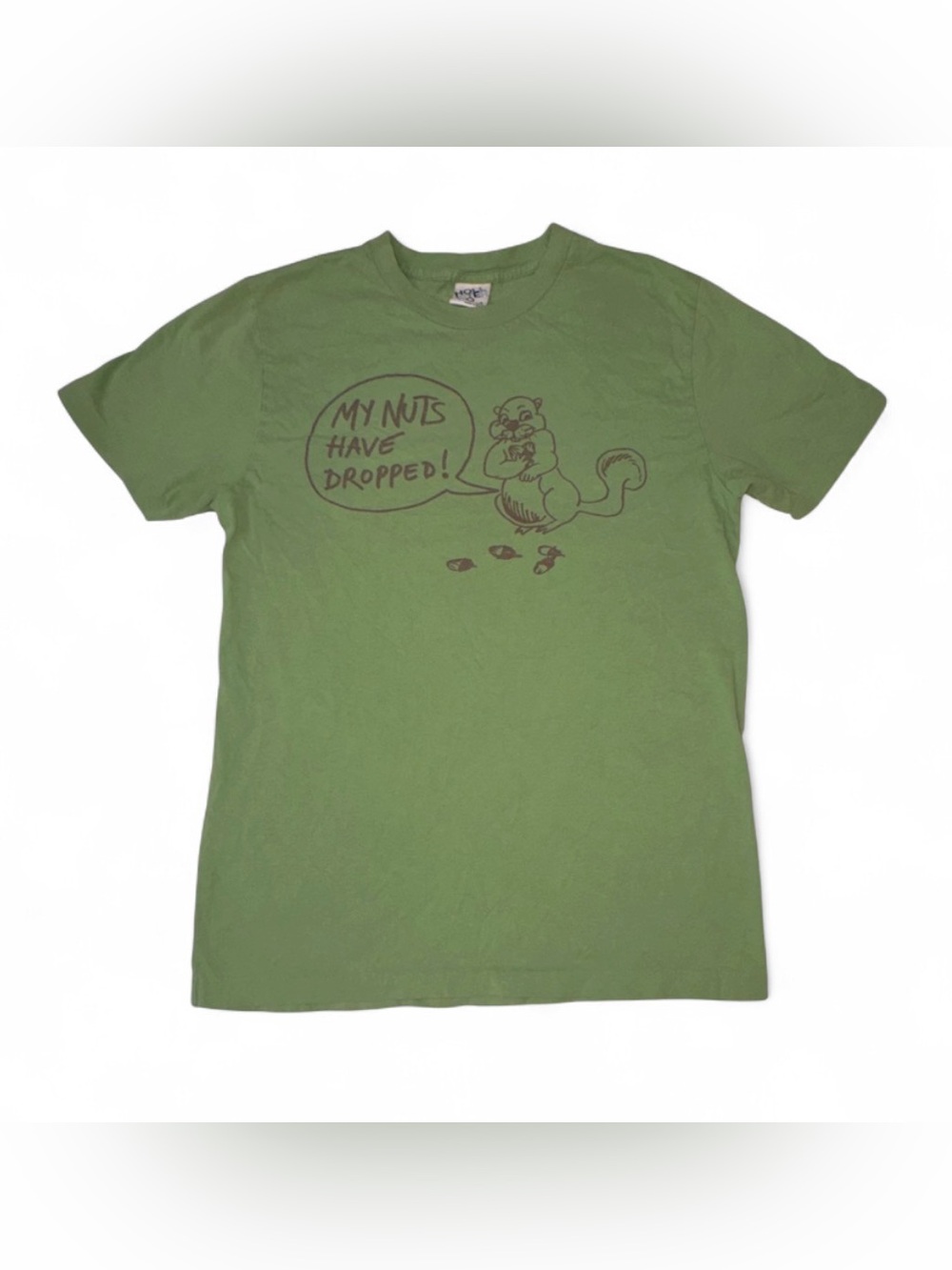 Men Vintage Y2K Hollister Co My Nuts Have Dropped Squirrel Graphic Tee Small